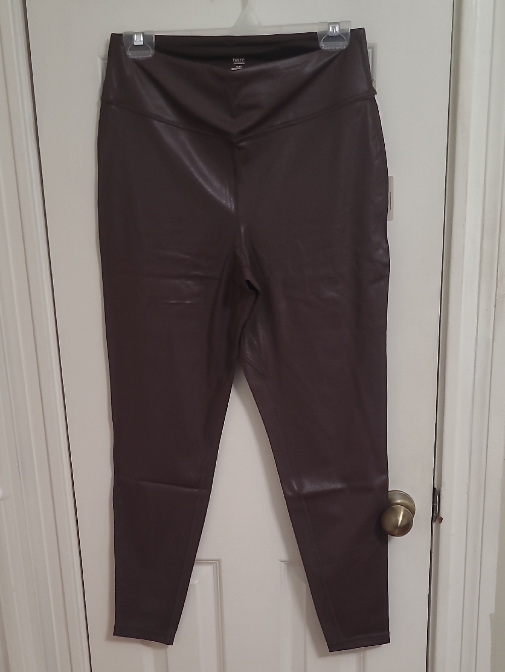 Bare Necessities Faux Leather Leggings in Dark Brown